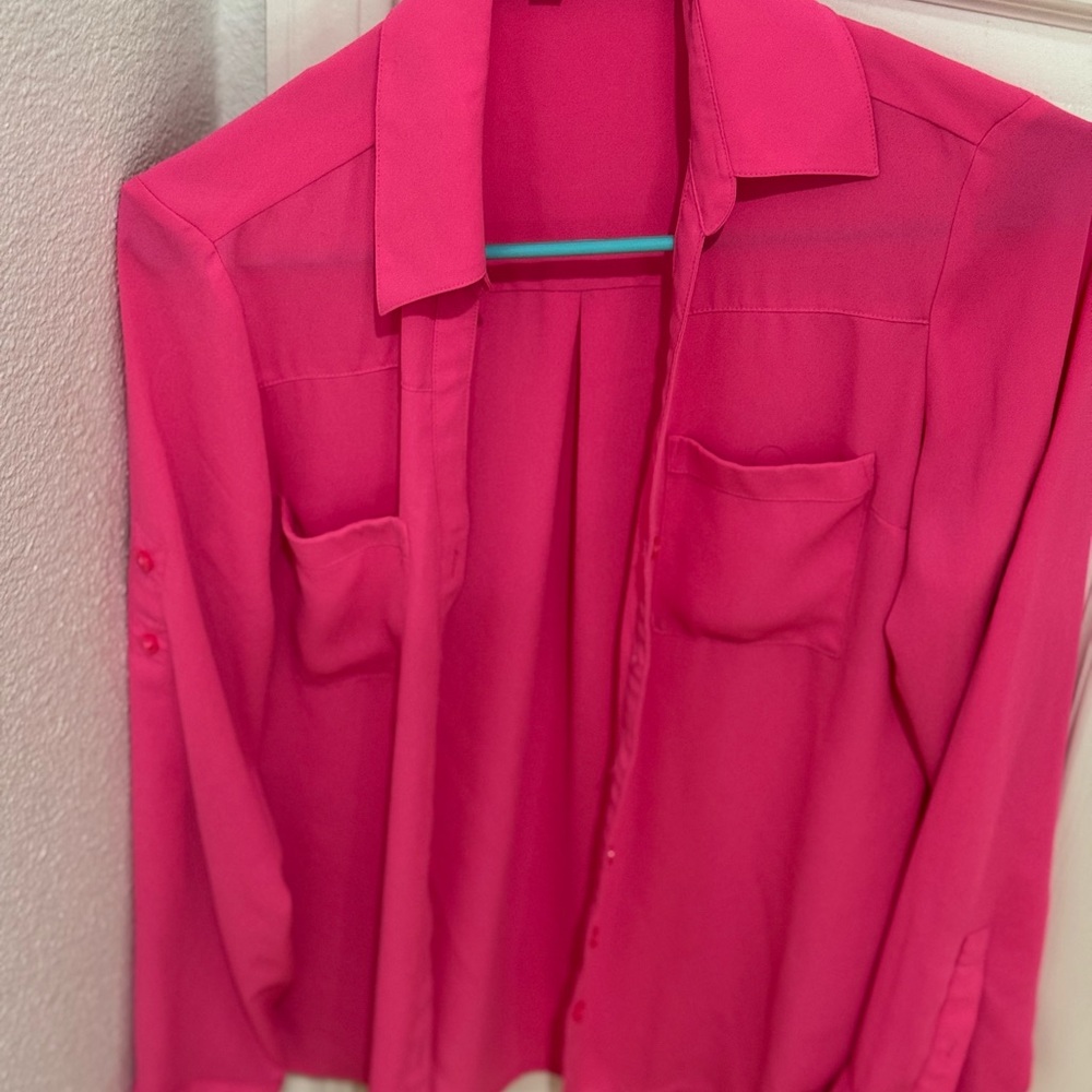 Express Hot Pink Portofino Shirt